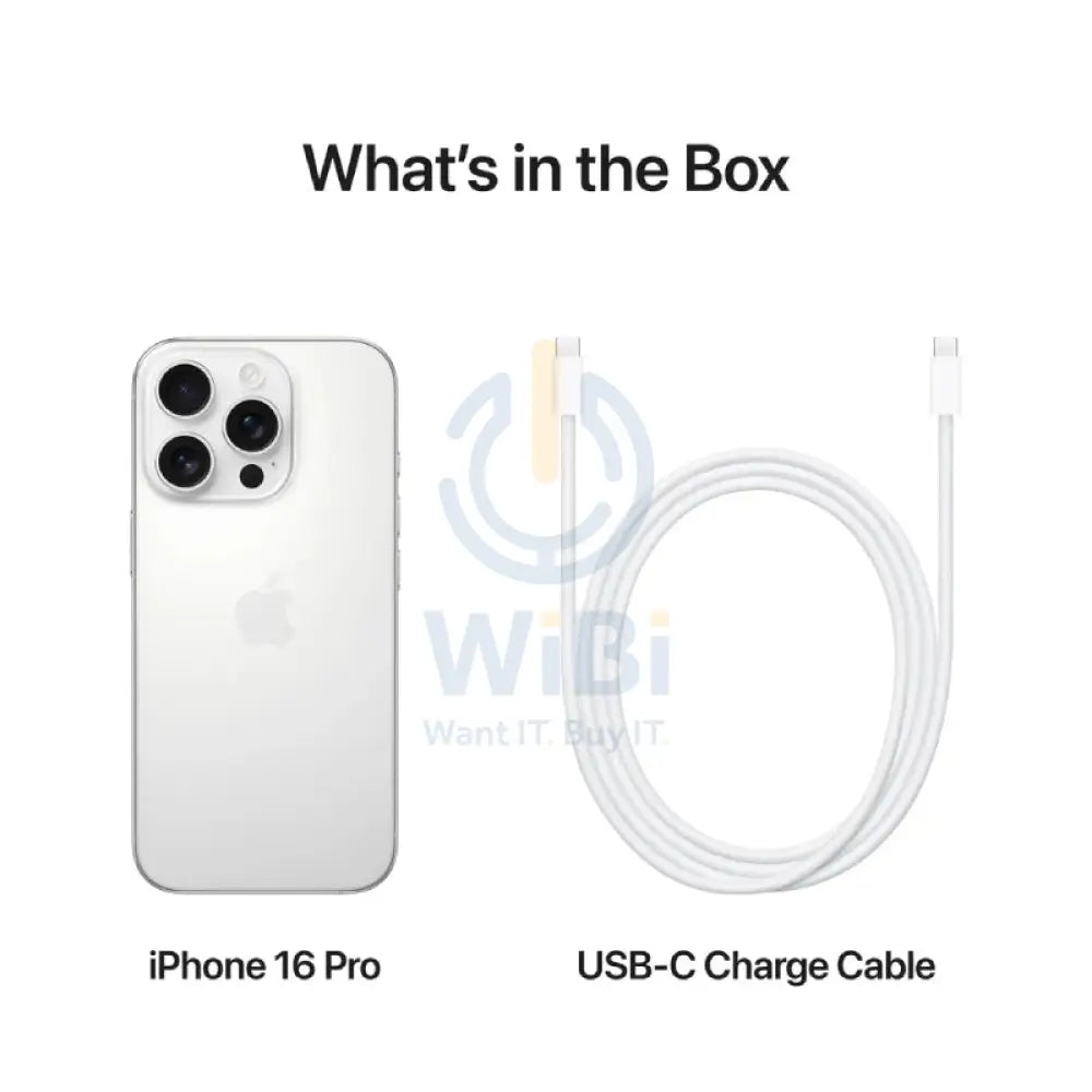 Apple iPhone 16 Pro - 256GB / White Titanium / 5G / 6.3’’ / Middle East Version Mobiles & Tablets > Mobiles