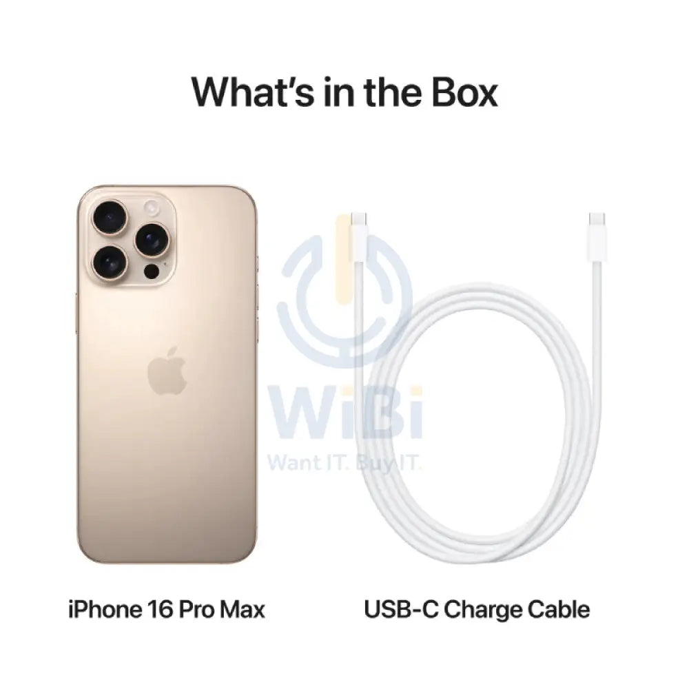 Apple iPhone 16 Pro Max - 512GB / Desert Titanium / 5G / 6.9’’ Mobiles & Tablets > Mobiles