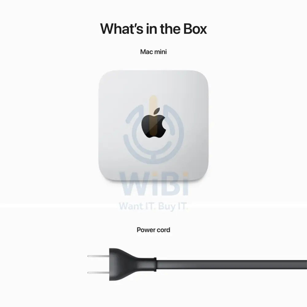 Apple Mac Mini - M2 / 8-Core CPU / 10-Core GPU / 16-Core Neural Engine / 8GB RAM / 512GB SSD / 1YW Desktop & All-In-One