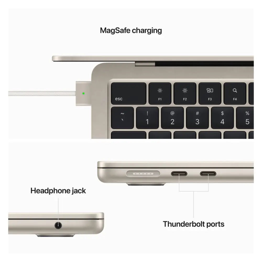 Apple MacBook Air - 13.6’’ / M2 / 8-Core CPU / 10-Core GPU / 16GB RAM / 1TB SSD / Arb/Eng / Starlight / 1YW Laptops