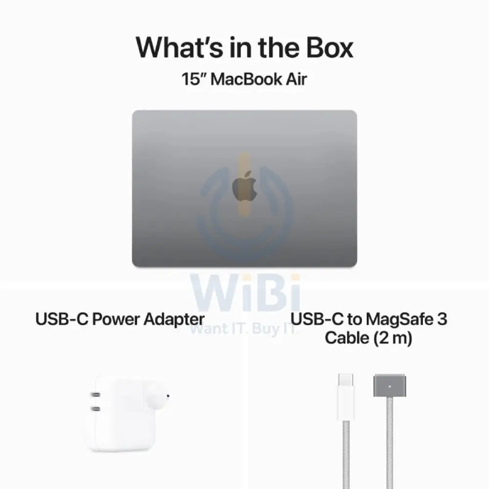 Apple MacBook Air - 15.3’’ / M3 / 8-Core CPU / 10-Core GPU / 8GB RAM / 256GB SSD / Arb/Eng / Space Grey / 1YW Laptops