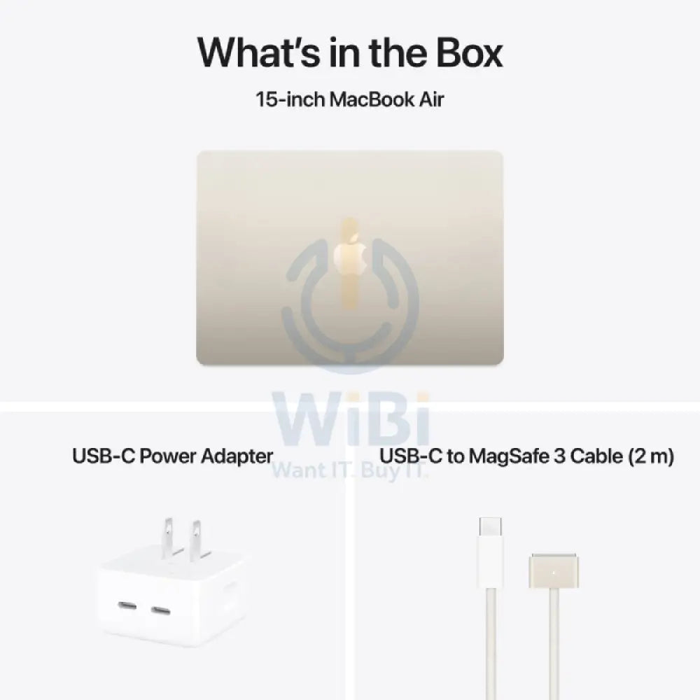 Apple MacBook Air - 15.3’’ / M4 / 10-Core CPU / 10-Core GPU / 16-Core Neural Engine / 24GB RAM / 512GB SSD / Starlight