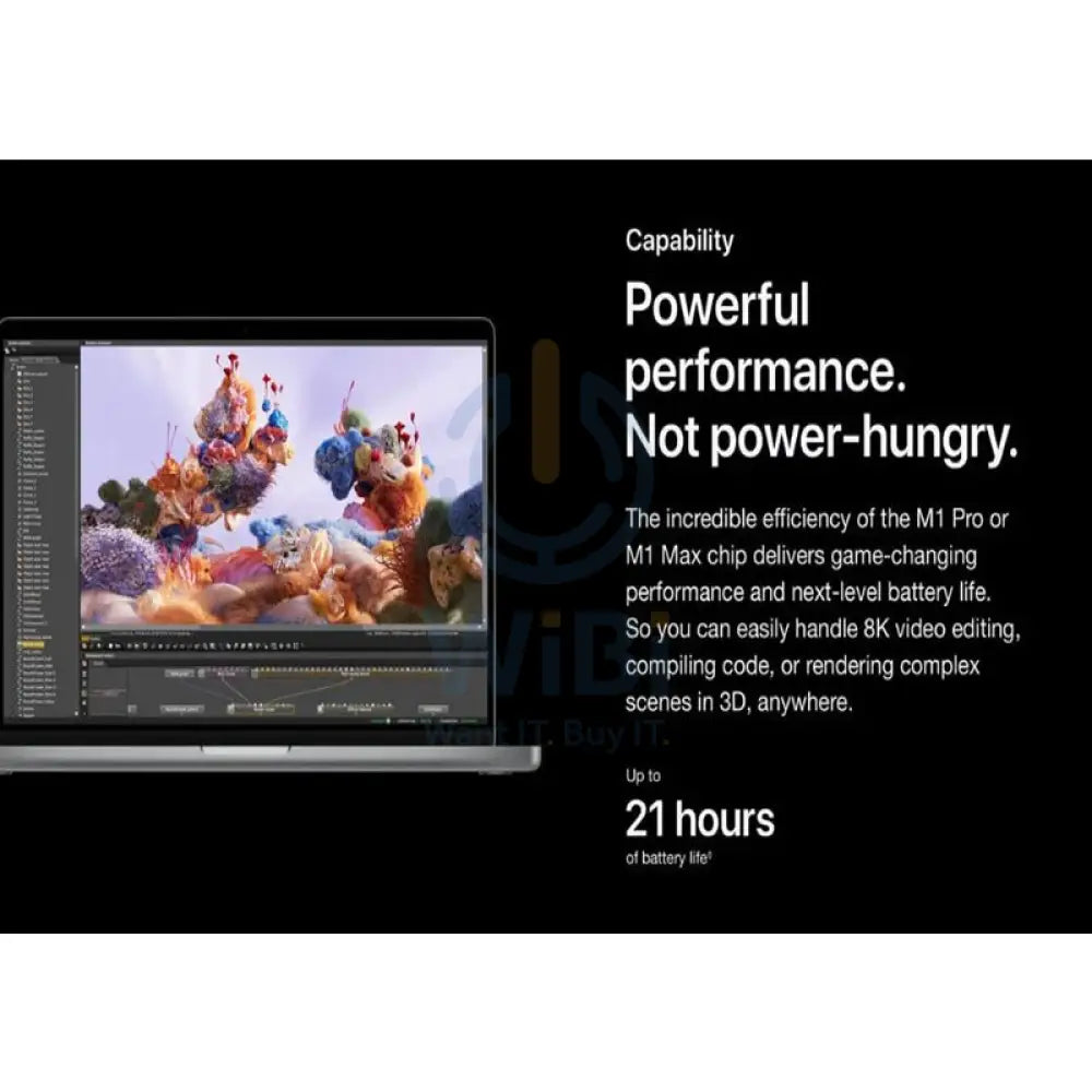 Apple MacBook Pro - 16.2’’ / M1 Pro / 10-Core CPU / 16-Core GPU / 16GB RAM / 512GB SSD / Arb/Eng / Space Grey / 1YW