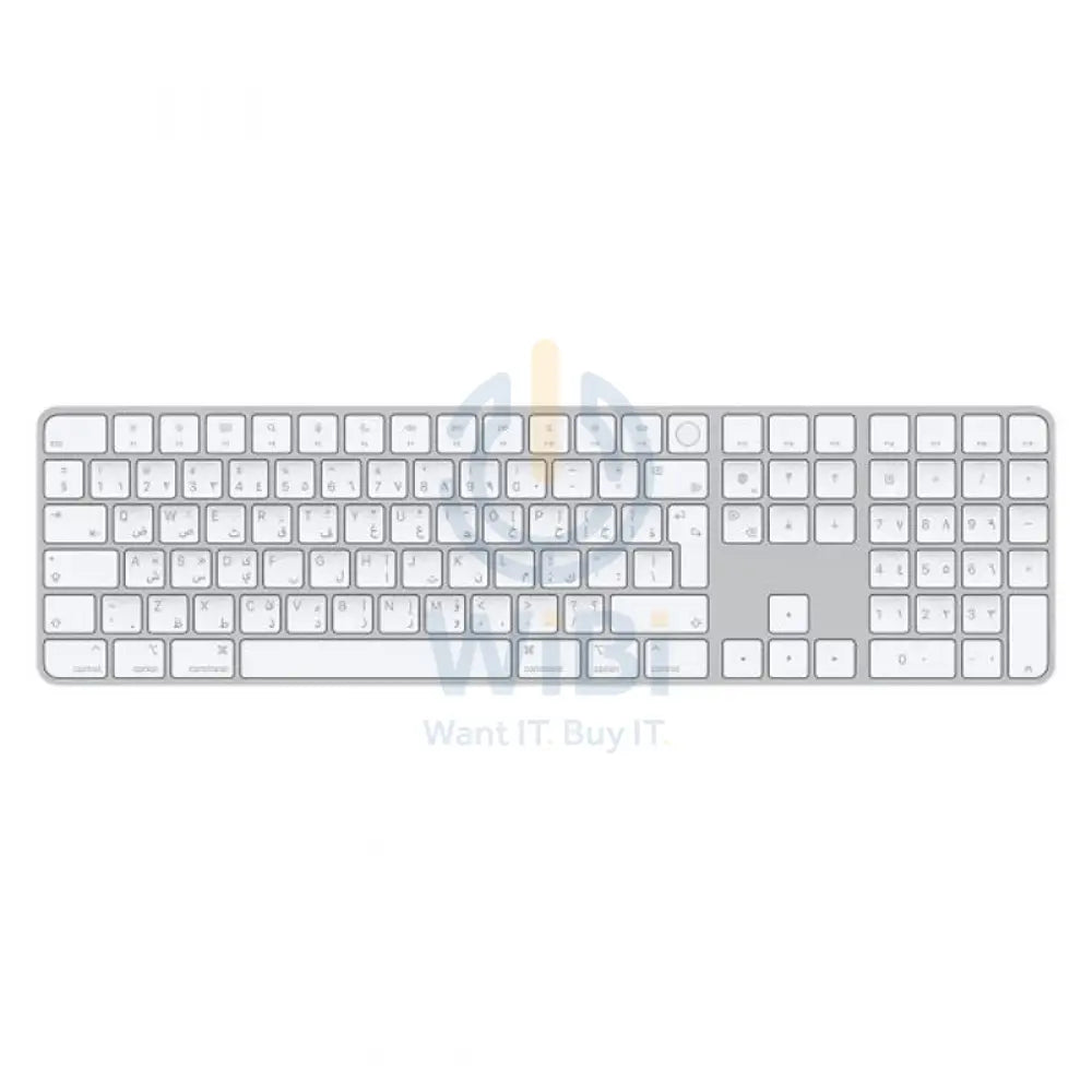 Apple Magic Keyboard with Touch ID Numeric Mac - Bluetooth / Arb/Eng / White Accessories > Keyboard & Mouse