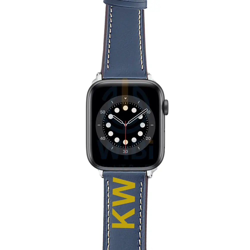 Apple Watch Bands 38/40/41mm - Dark Blue Leather Accessories > Smart Watches > Straps