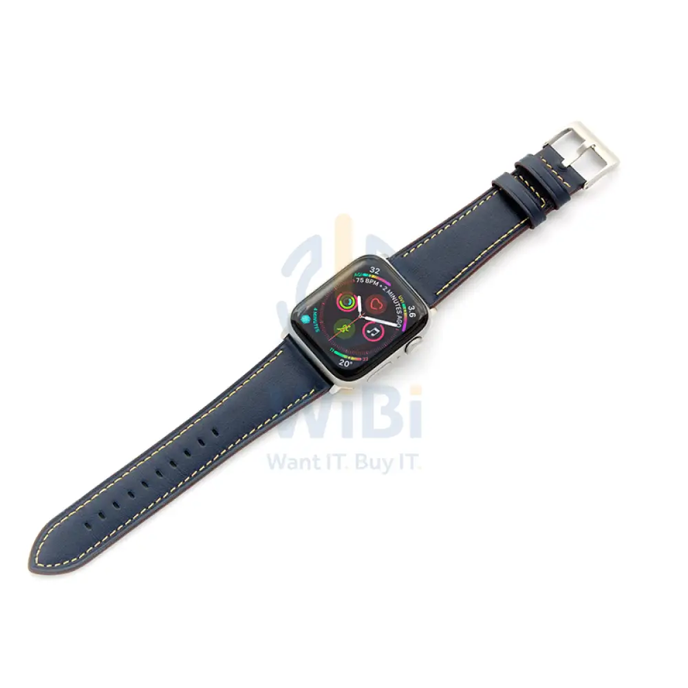 Apple Watch Bands 38/40/41mm - Dark Blue Leather Accessories > Smart Watches > Straps