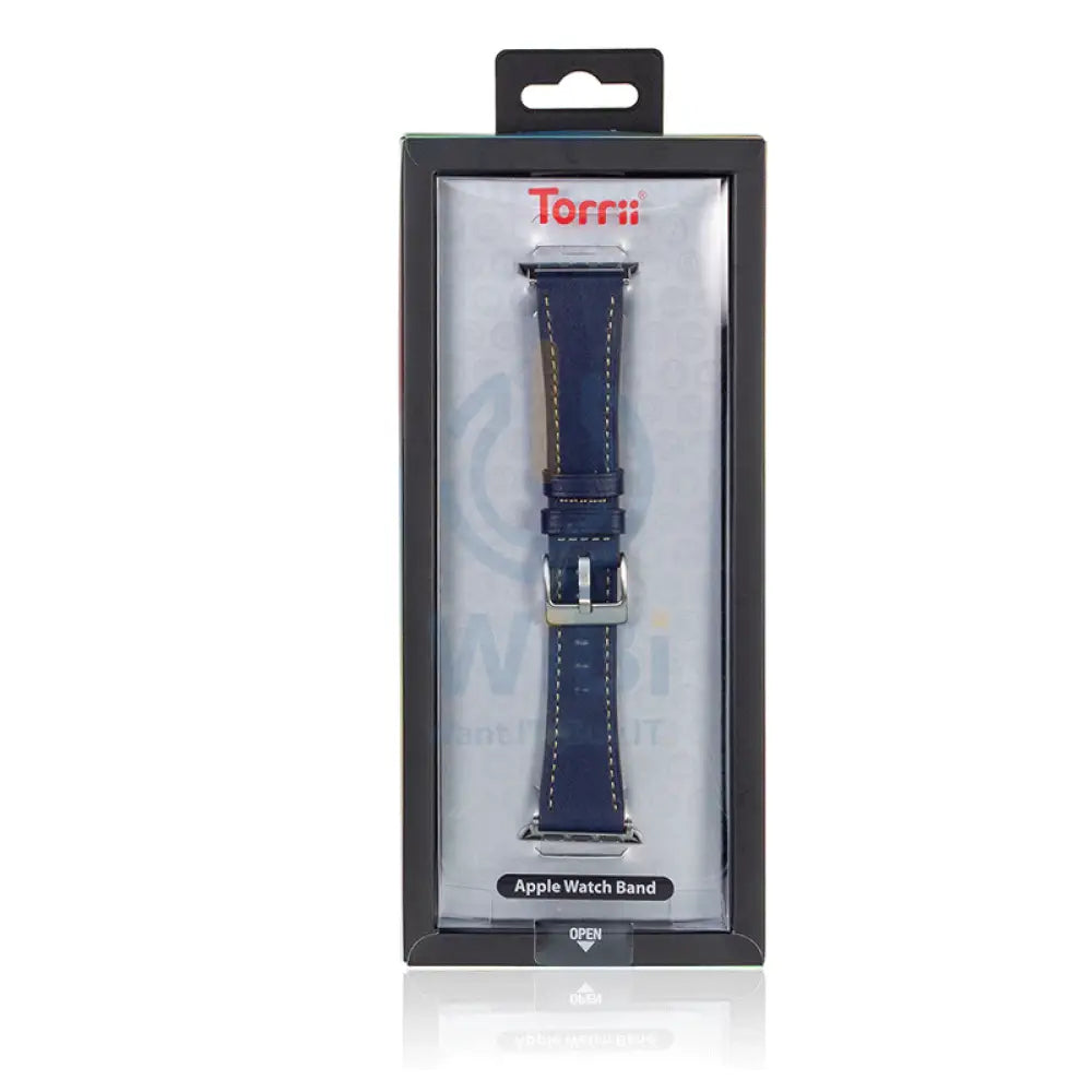 Apple Watch Bands 38/40/41mm - Dark Blue Leather Accessories > Smart Watches > Straps