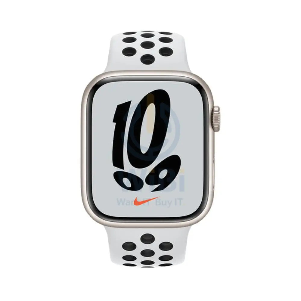Apple Watch Nike Series 7 With Sport Band - LTPO OLED / 32GB / 41mm / Cellular / Wi-Fi / Starlight