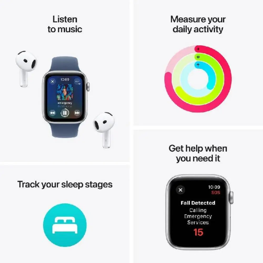 Apple Watch SE (2nd Gen) with Sport Band - LTPO OLED / 40mm / Small/Medium / Bluetooth / Wi-Fi / Denim Smart Watches