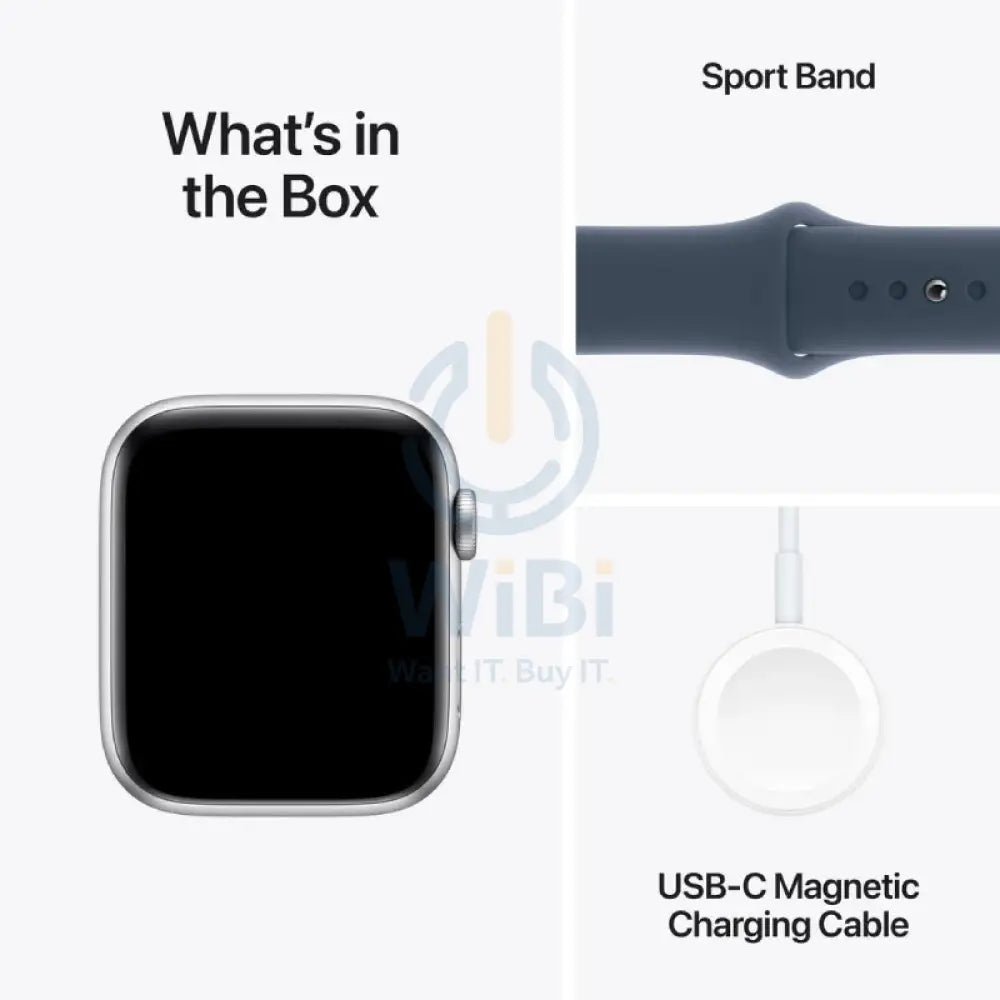 Apple Watch SE (2nd Gen) with Sport Band - LTPO OLED / 44mm / Medium/Large / Bluetooth / Wi-Fi / Storm Blue Smart