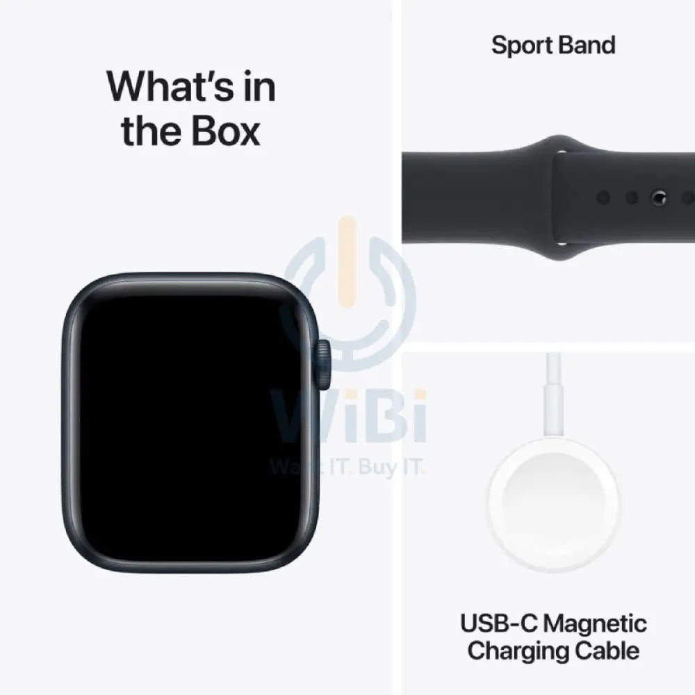 Apple Watch SE (2nd Gen) with Sport Band - LTPO OLED / 44mm / Small/Medium / Bluetooth / Wi-Fi / Midnight Smart Watches