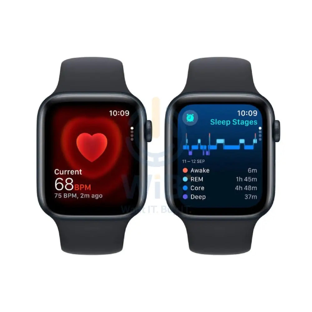 Apple Watch SE (2nd Gen) with Sport Band - LTPO OLED / 44mm / Small/Medium / Bluetooth / Wi-Fi / Midnight Smart Watches