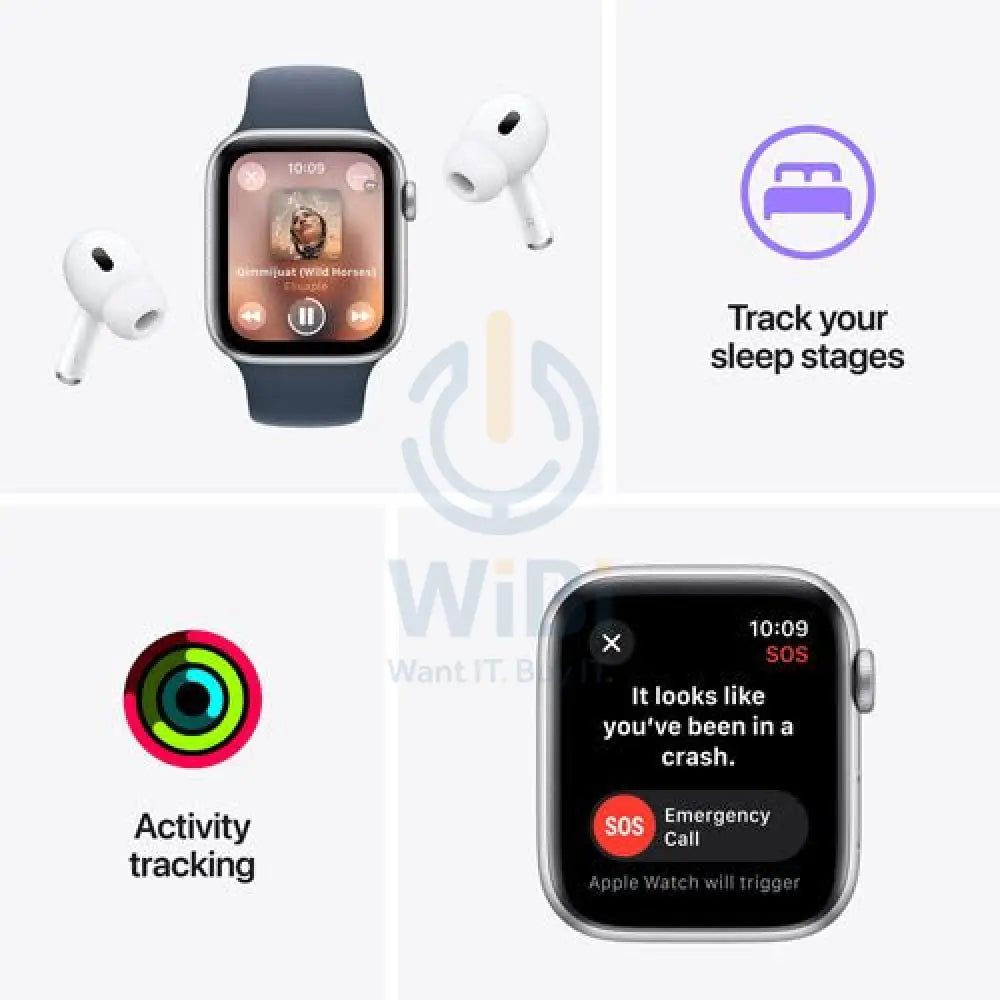 Apple Watch SE Gen 2 With Sport Loop - LTPO OLED / 32GB / 40mm / Bluetooth / Wi-Fi / Cellular / Starlight Smart Watches