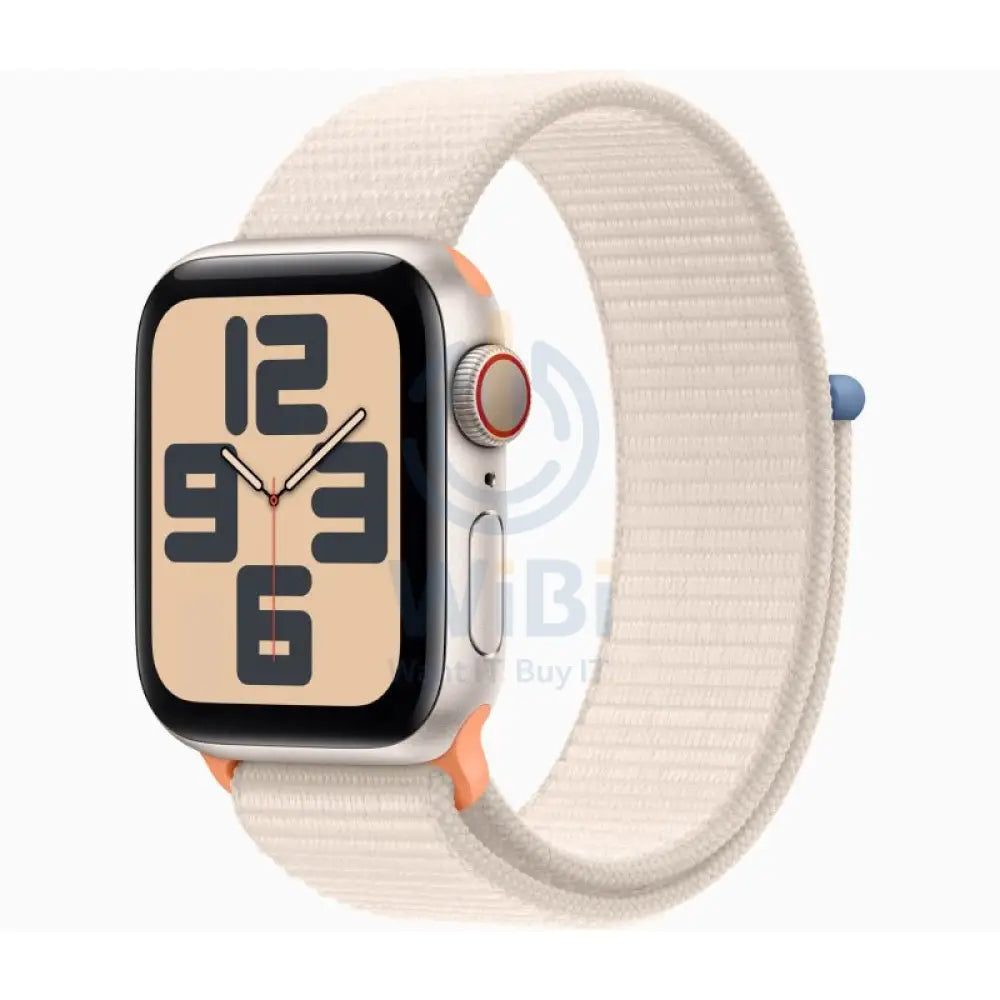 Apple Watch SE Gen 2 With Sport Loop - LTPO OLED / 32GB / 40mm / Bluetooth / Wi-Fi / Cellular / Starlight Smart Watches