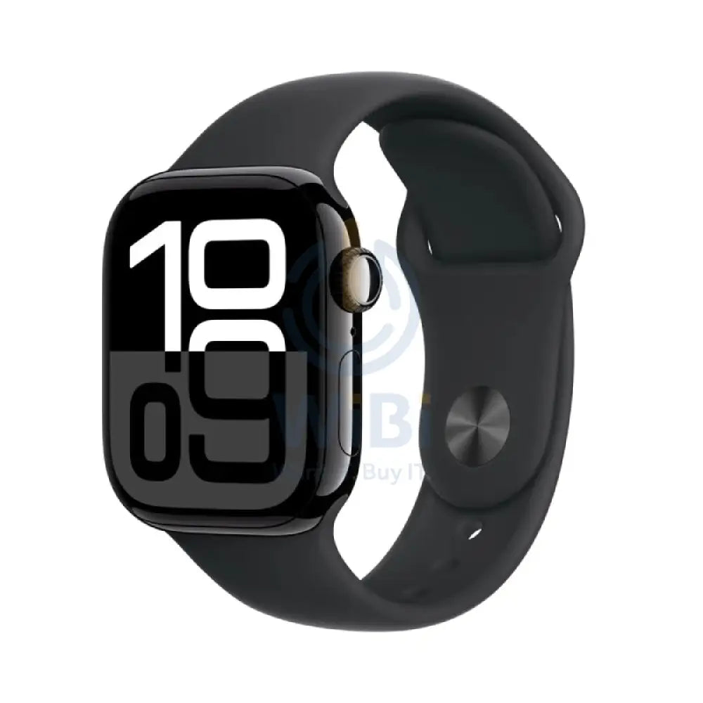 Apple Watch Series 10 with Sport Band - LTPO OLED / 64GB / 46mm / Medium/Large / Bluetooth / Wi-Fi / Jet Black Smart