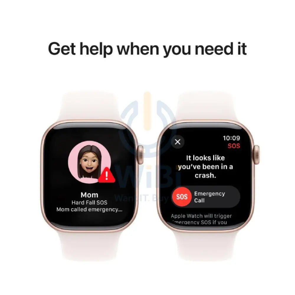 Apple Watch Series 10 with Sport Band - LTPO OLED / 64GB / 46mm / Medium/Large / Bluetooth / Wi-Fi / Light Blush Smart