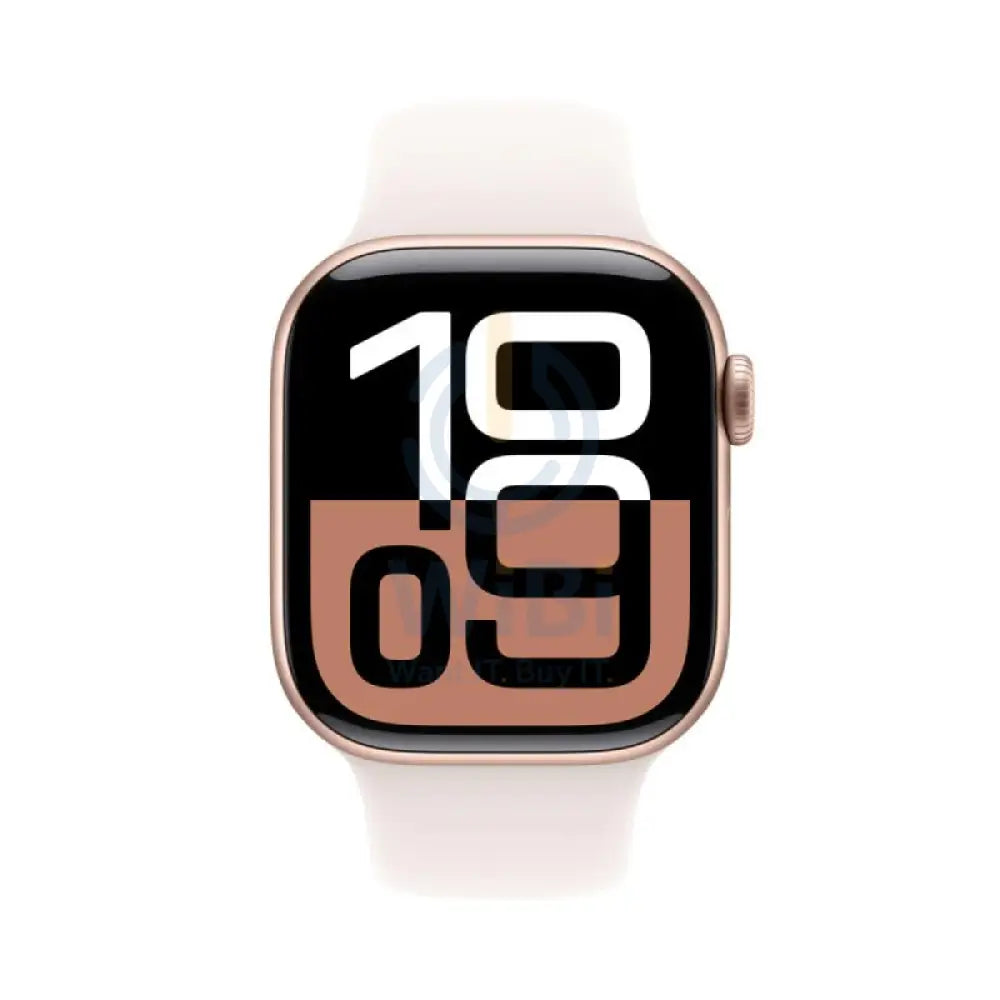 Apple Watch Series 10 with Sport Band - LTPO OLED / 64GB / 46mm / Medium/Large / Bluetooth / Wi-Fi / Light Blush Smart