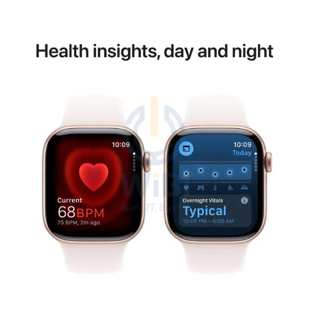 Apple Watch Series 10 with Sport Band - LTPO OLED / 64GB / 46mm / Medium/Large / Bluetooth / Wi-Fi / Light Blush Smart