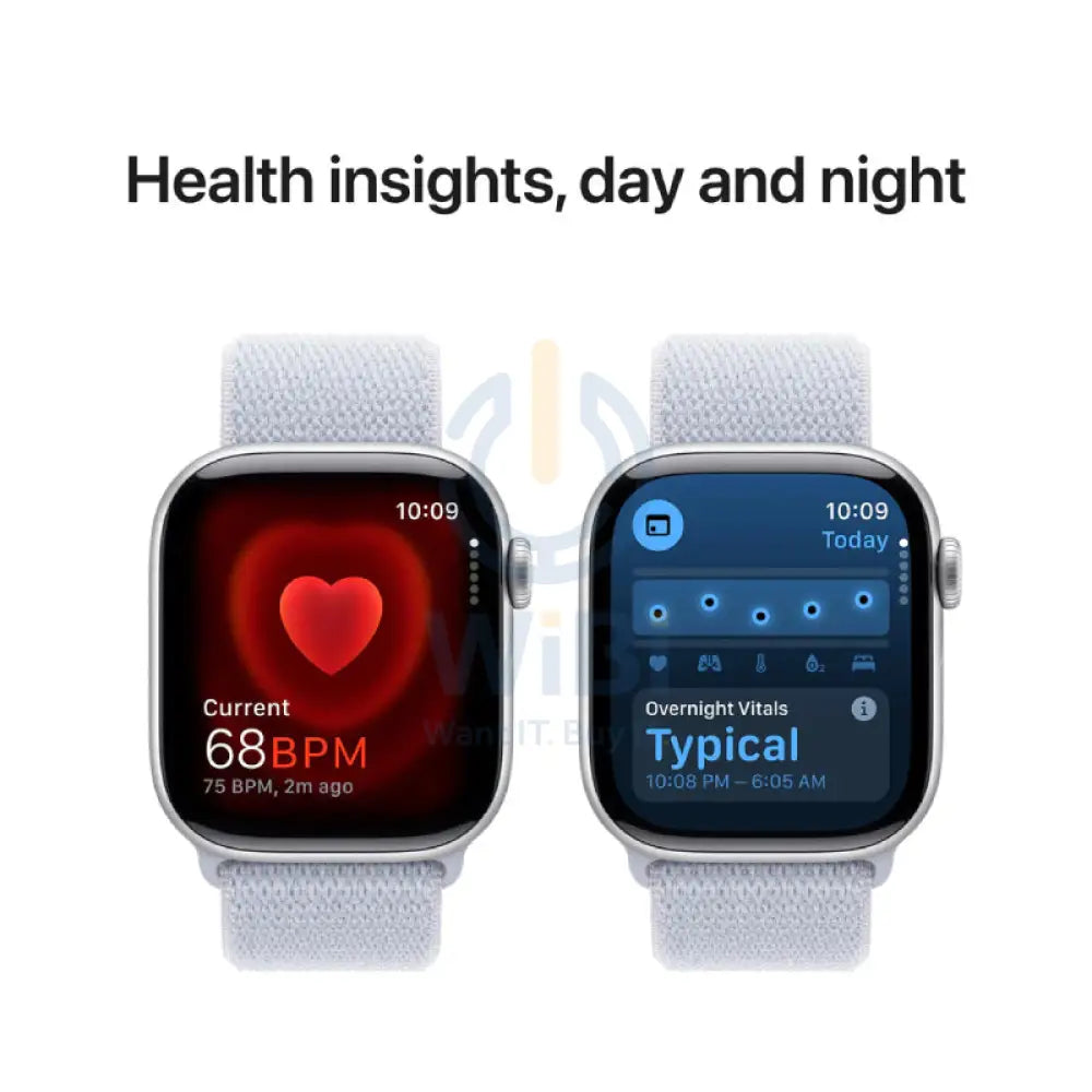 Apple Watch Series 10 with Sport Loop - LTPO OLED / 64GB / 42mm / Bluetooth / Wi-Fi / Blue Cloud Smart Watches