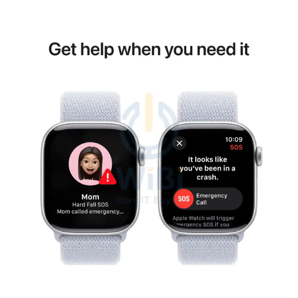 Apple Watch Series 10 with Sport Loop - LTPO OLED / 64GB / 42mm / Bluetooth / Wi-Fi / Blue Cloud Smart Watches