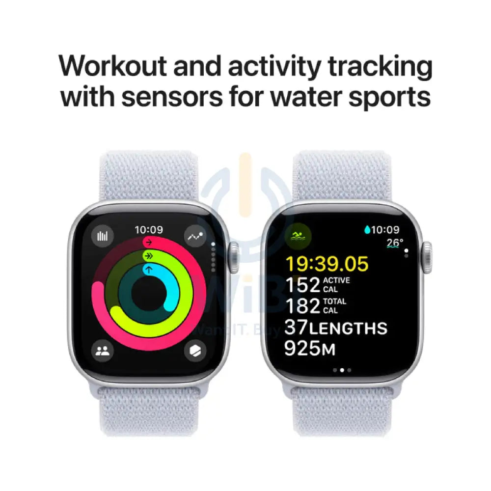 Apple Watch Series 10 with Sport Loop - LTPO OLED / 64GB / 42mm / Bluetooth / Wi-Fi / Blue Cloud Smart Watches