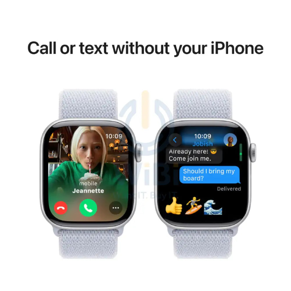 Apple Watch Series 10 with Sport Loop - LTPO OLED / 64GB / 42mm / Bluetooth / Wi-Fi / Blue Cloud Smart Watches