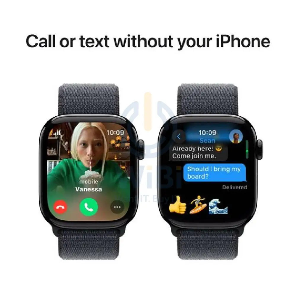 Apple Watch Series 10 with Sport Loop - LTPO OLED / 64GB / 42mm / Bluetooth / Wi-Fi / Cellular / Jet Black Smart Watches
