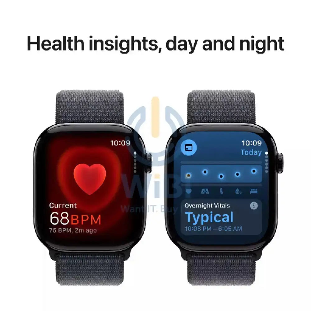 Apple Watch Series 10 with Sport Loop - LTPO OLED / 64GB / 42mm / Bluetooth / Wi-Fi / Cellular / Jet Black Smart Watches