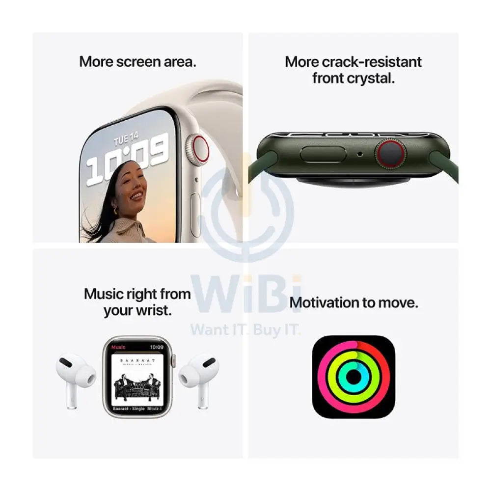 Apple Watch Series 7 - OLED / 32GB / 41mm / Bluetooth / Wi-Fi / Cellular / Green