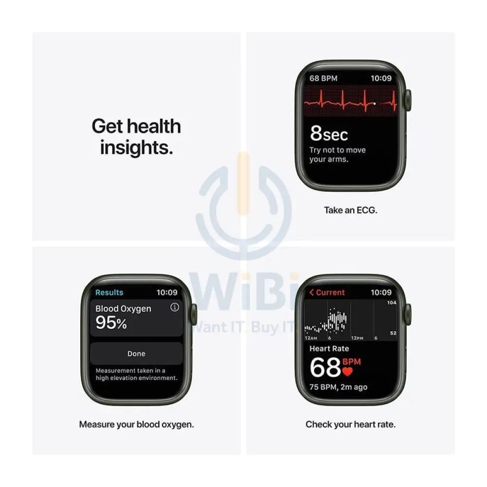 Apple Watch Series 7 - OLED / 32GB / 41mm / Bluetooth / Wi-Fi / Cellular / Green