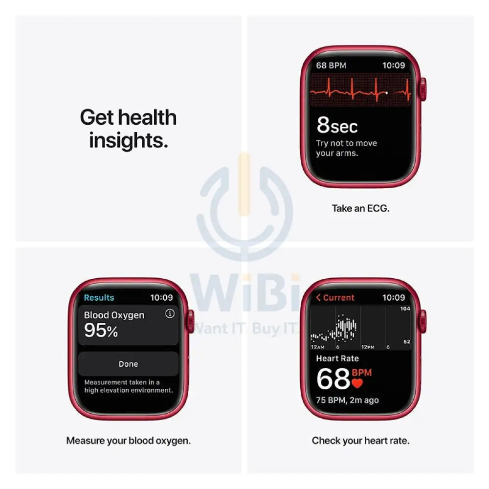 Apple Watch Series 7 - OLED / 32GB / 45mm / Bluetooth / Wi-Fi / Cellular / Red