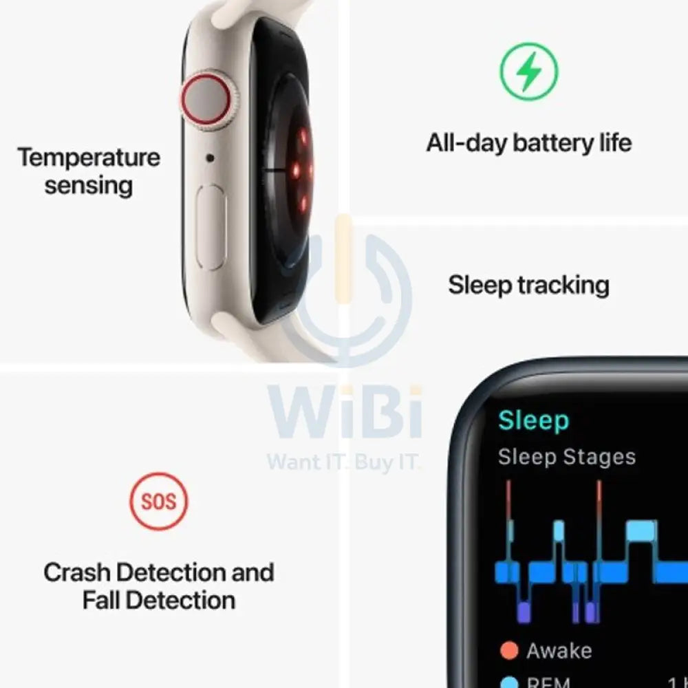 Apple Watch Series 8 - OLED / 32GB / 45mm / Bluetooth / Wi-Fi / Cellular / Red Smart Watches > Offer Zone