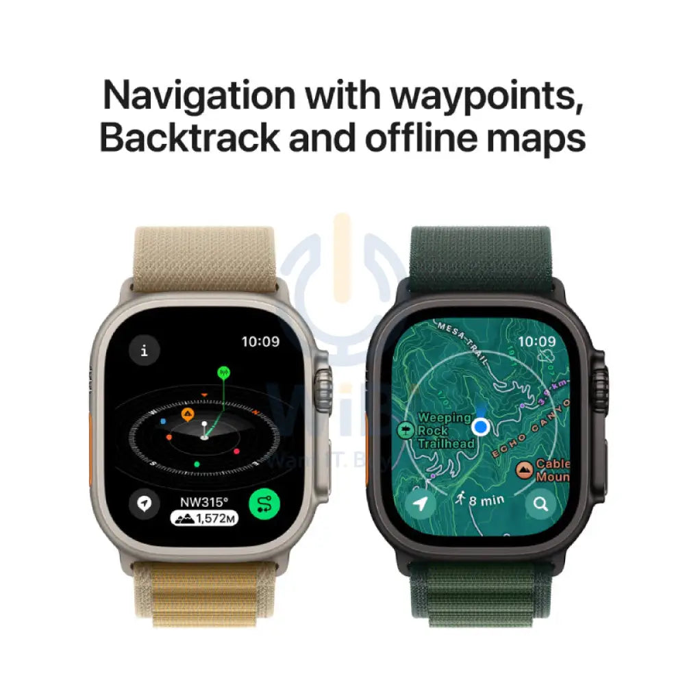 Apple Watch Ultra 2 (2024) - LTPO OLED / 64GB / 49mm / Medium / Bluetooth / Wi-Fi / Cellular / Tan Alpine Loop Smart