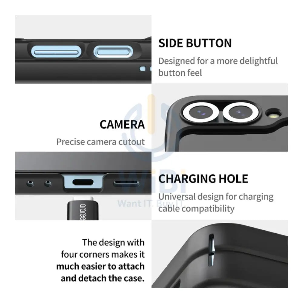 Araree Aero Flex Case - Samsung Galaxy Z Flip 6 / Black Accessories > Mobiles & Tablets > Mobiles > Covers & Cases