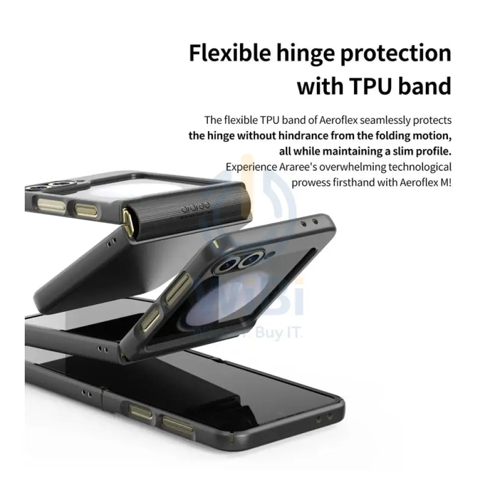 Araree Aero Flex MagSafe Case - Samsung Galaxy Z Flip 6 / Black Accessories > Mobiles & Tablets > Mobiles > Covers &