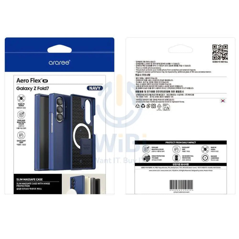 Araree Aero Flex Magsafe Case - Samsung Galaxy Z Fold 7 / Navy Accessories > Mobiles & Tablets > Mobiles > Covers &
