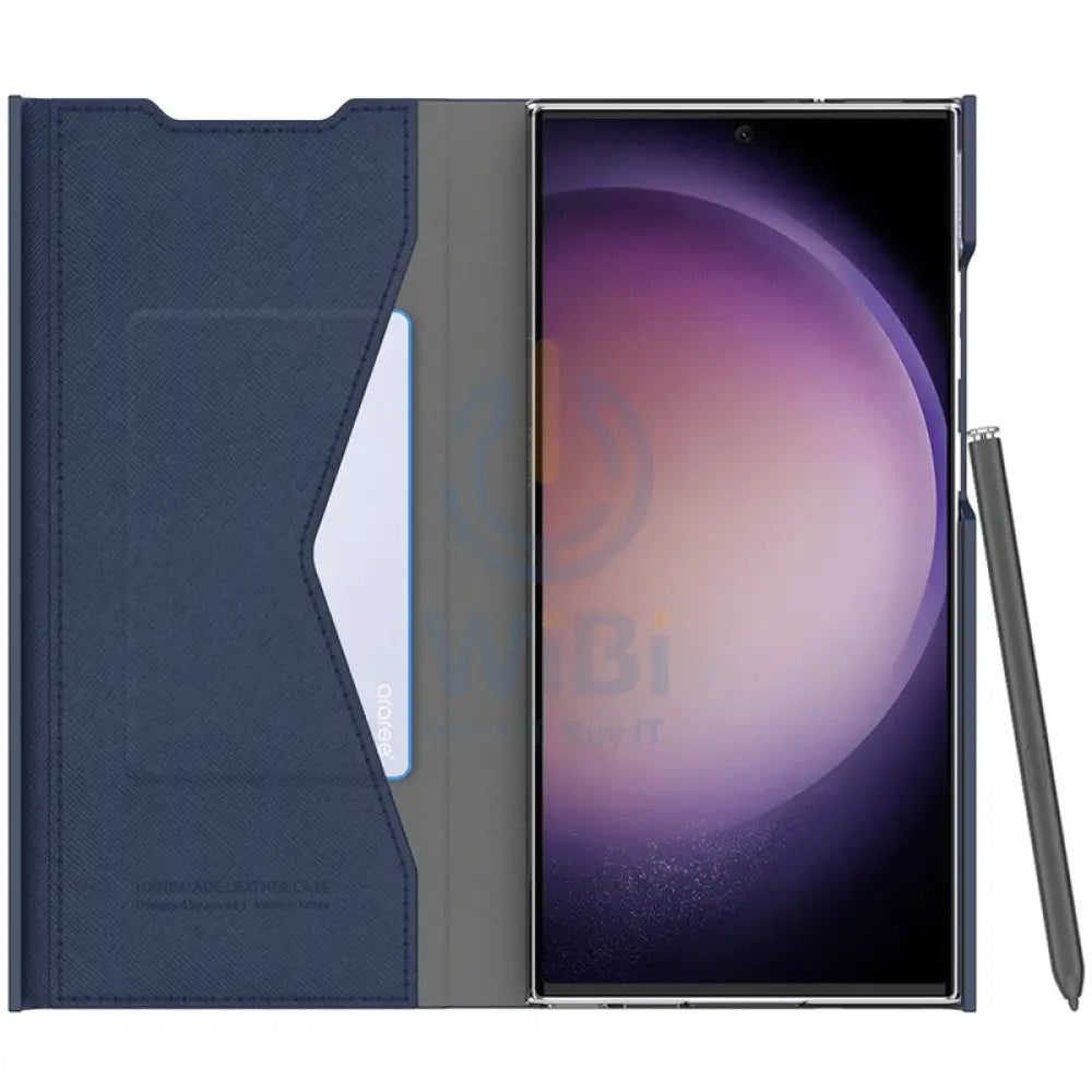 Araree Bonnet Dairy Stand Wallet Case For Samsung Galaxy S23 Ultra - Ash Blue Accessories > Mobiles & Tablets