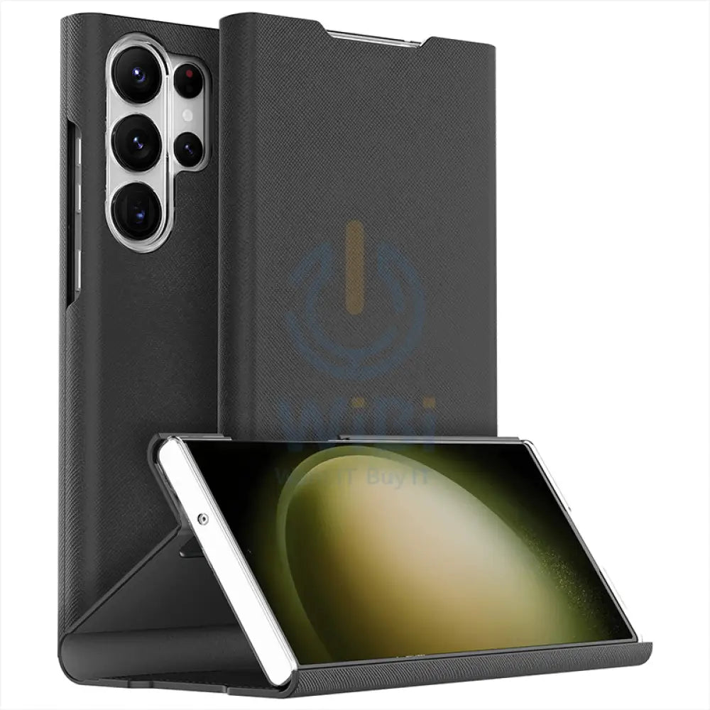 Araree Bonnet Dairy Stand wallet Case For Samsung Galaxy S23 Ultra - Black Accessories > Mobiles & Tablets