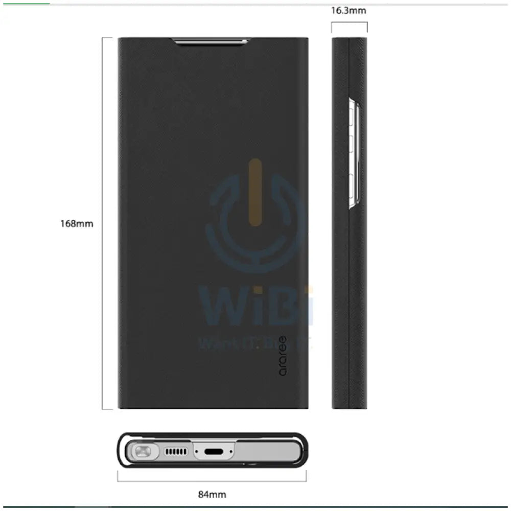 Araree Bonnet Dairy Stand wallet Case For Samsung Galaxy S23 Ultra - Black Accessories > Mobiles & Tablets