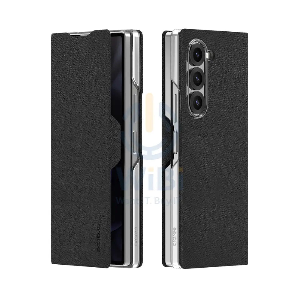 Araree Bonnet Diary Flip Case - Samsung Galaxy Z Fold 6 / Black Accessories > Mobiles & Tablets > Mobiles > Covers &