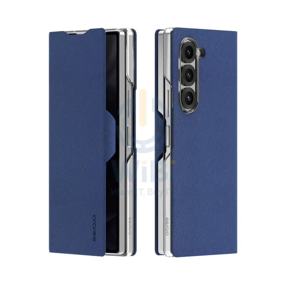 Araree Bonnet Diary Flip Case - Samsung Galaxy Z Fold 6 / Blue Accessories > Mobiles & Tablets > Mobiles > Covers &