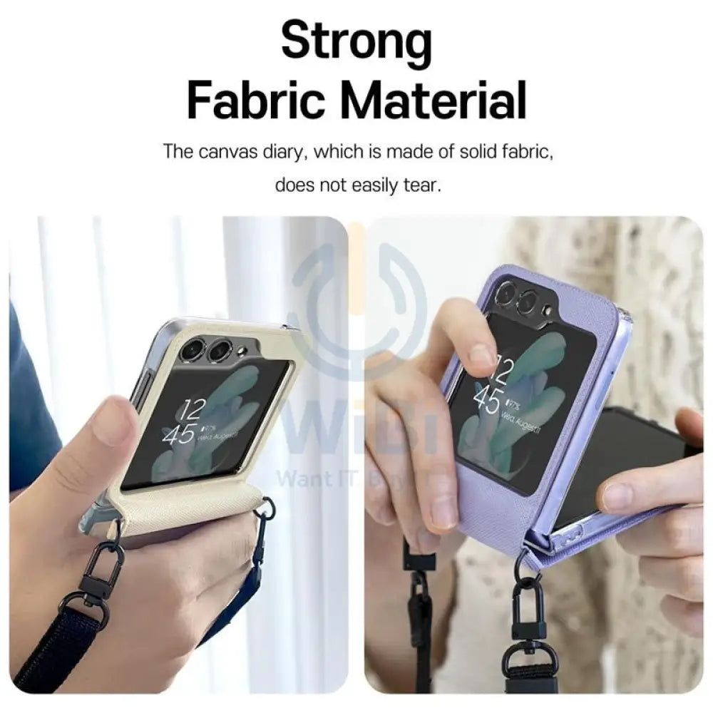 Araree Canvas Diary Flip Case - Samsung Galaxy Z Flip 5 / Purple Accessories > Mobiles & Tablets > Mobiles > Covers &