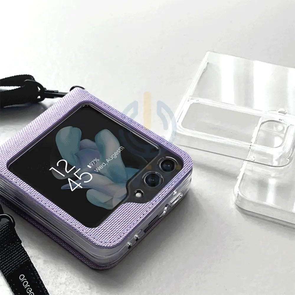 Araree Canvas Diary Flip Case - Samsung Galaxy Z Flip 5 / Purple Accessories > Mobiles & Tablets > Mobiles > Covers &