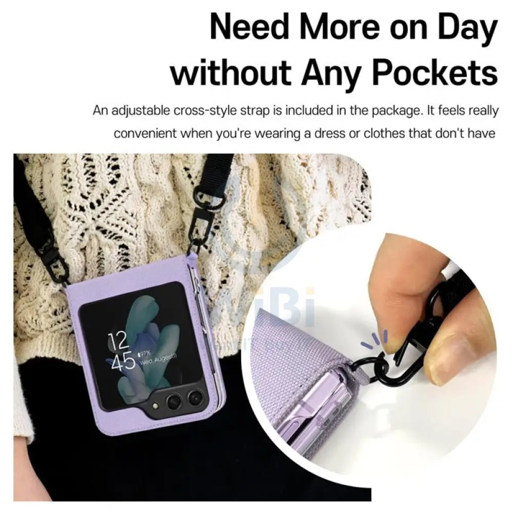 Araree Canvas Diary Flip Case - Samsung Galaxy Z Flip 5 / Purple Accessories > Mobiles & Tablets > Mobiles > Covers &
