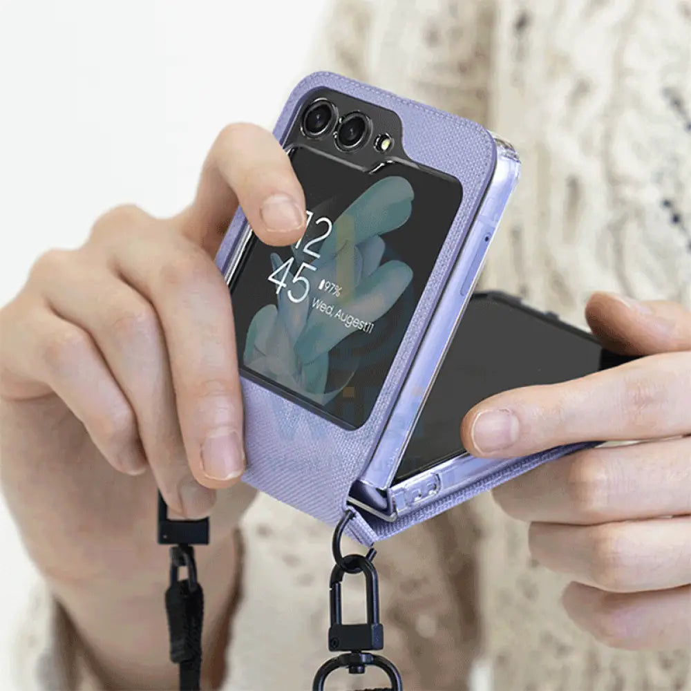 Araree Canvas Diary Flip Case - Samsung Galaxy Z Flip 5 / Purple Accessories > Mobiles & Tablets > Mobiles > Covers &