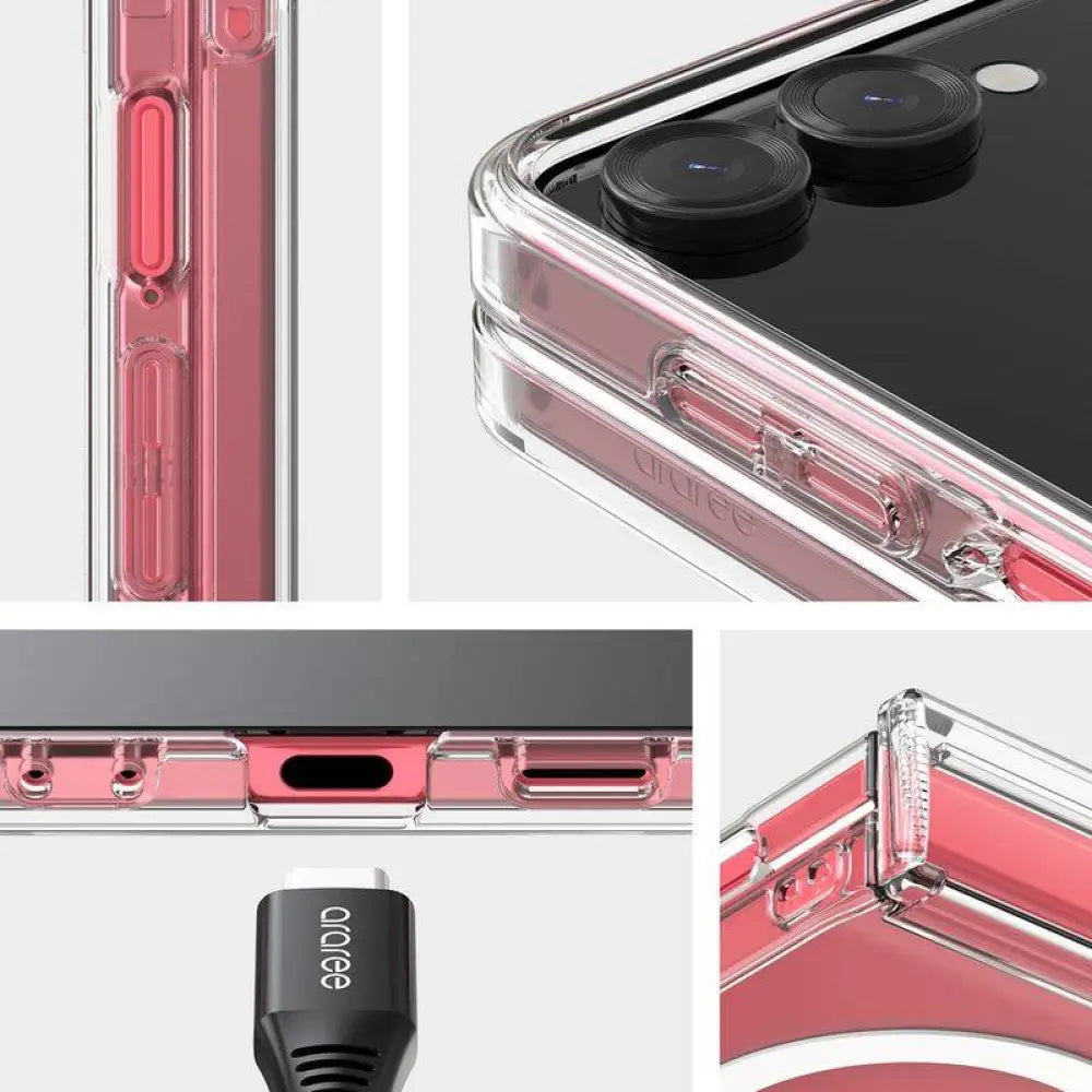 Araree Duple 360 Magsafe With Hinge Protection Case - Samsung Galaxy Z Flip 7 / Clear Accessories > Mobiles & Tablets >