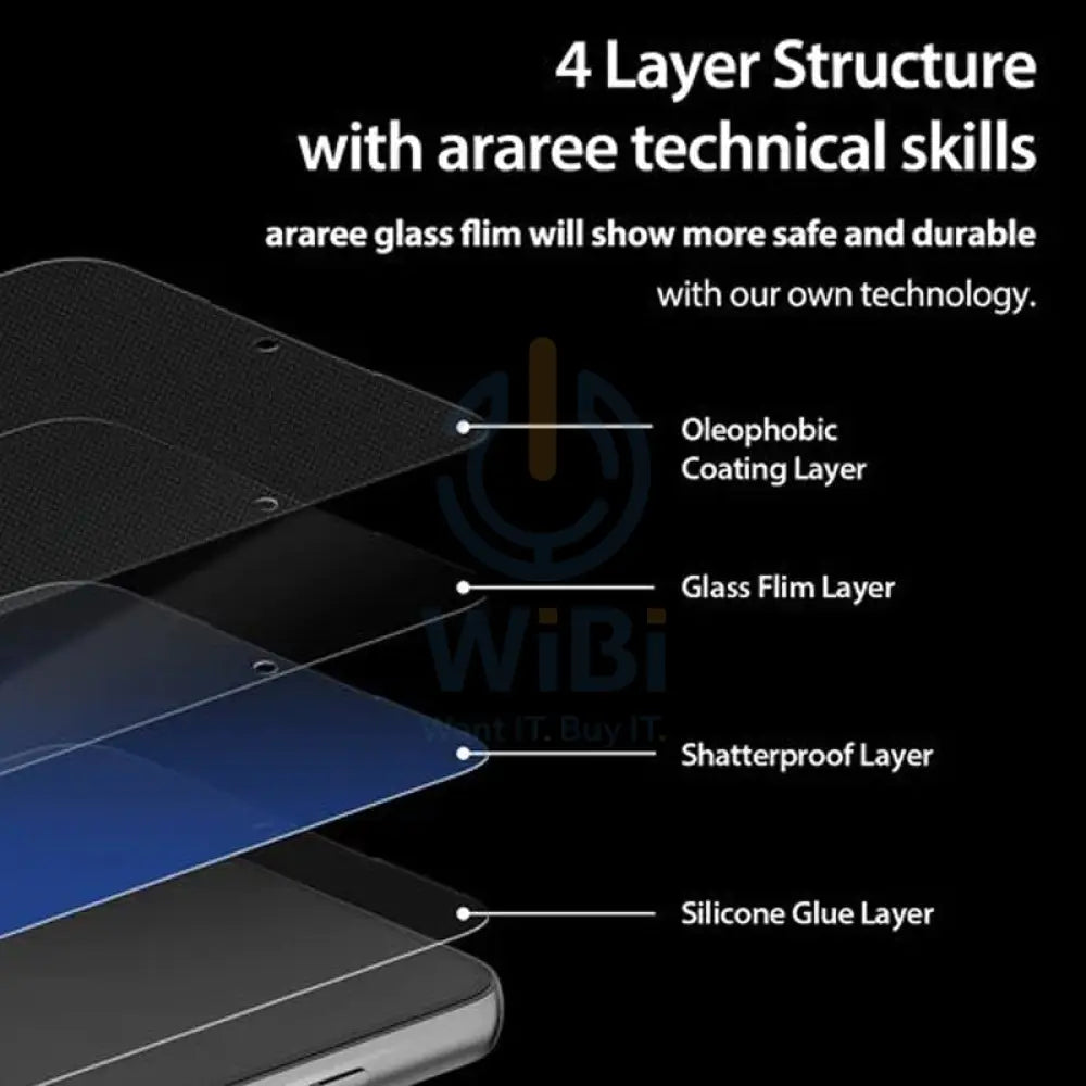 Araree Id Core Glass Screen Protector For Samsung Galaxy S23 - Clear (2 pieces) Accessories > Mobiles & Tablets >