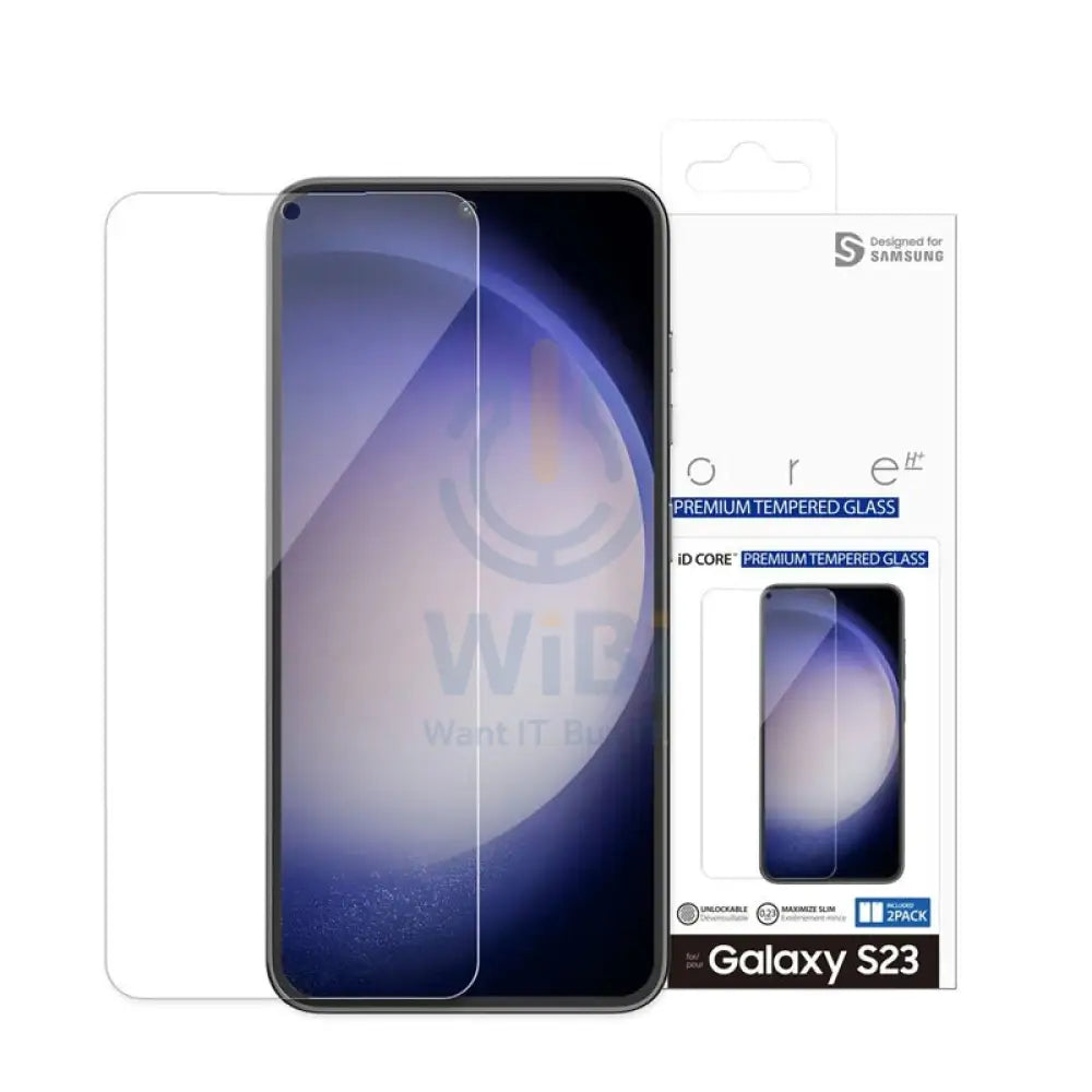 Araree Id Core Glass Screen Protector For Samsung Galaxy S23 - Clear (2 pieces) Accessories > Mobiles & Tablets >