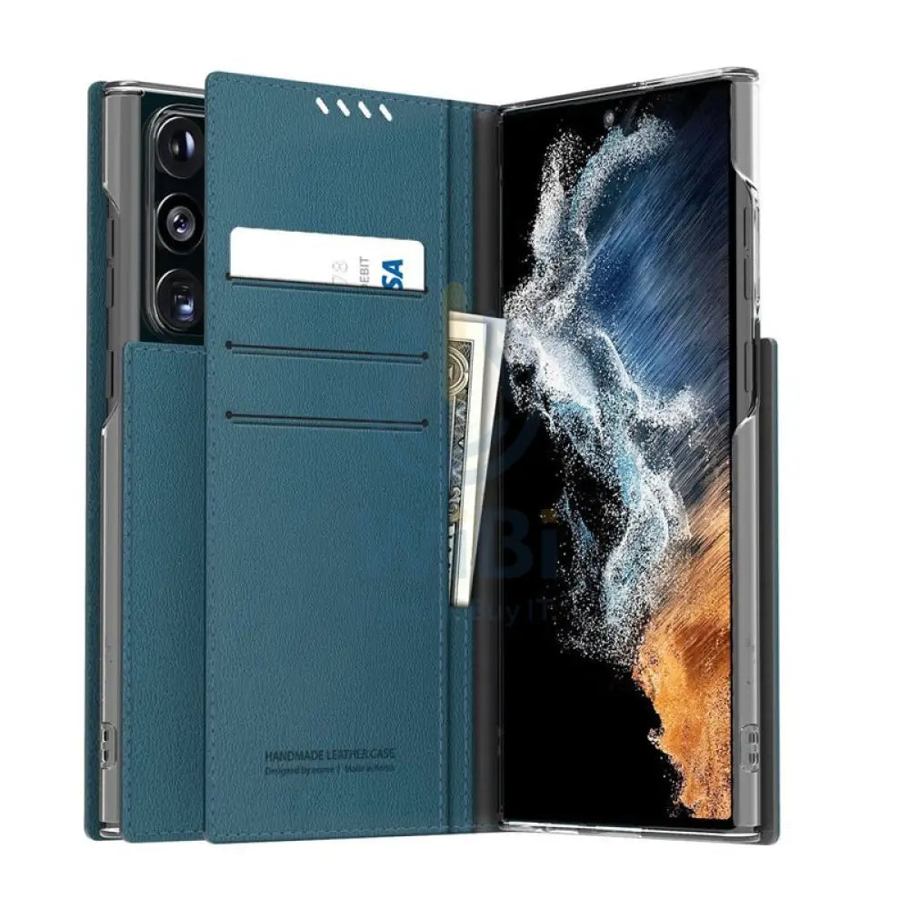 Araree Mustang Diary Cover For Samsung Galaxy S22 Ultra - Ash Blue Accessories > Mobiles & Tablets