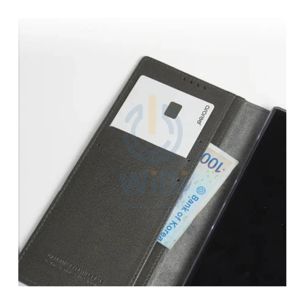 محفظة حافظة مذكرات اراري حافظة سامسونج جالكسي S24 ألترا / رمادي فحمي اكسسوارات > هواتف و تابلت > هواتف >